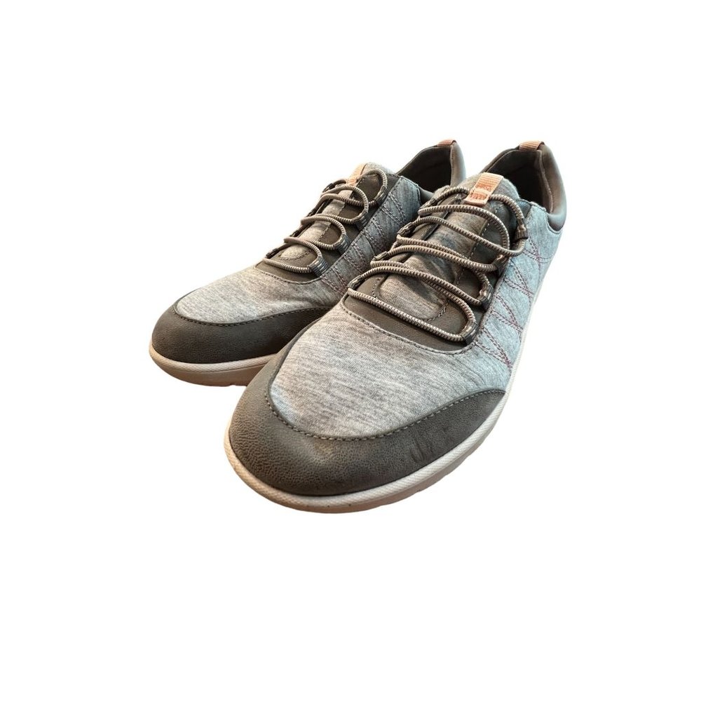 Cloudsteppers by Clarks Allena Bay Sneakers Gray Pink Slip On Size 11 N 23535